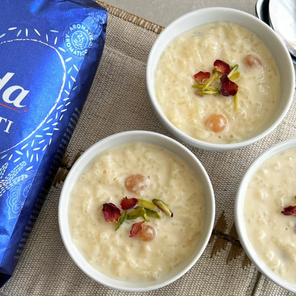 Arroz con leche al estilo hindú con arroz basmati Tilda