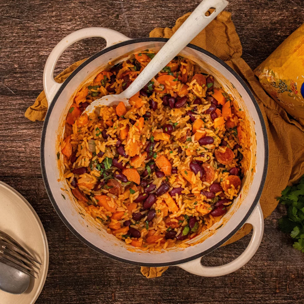 One Pot au riz au jasmin, chorizo et haricots