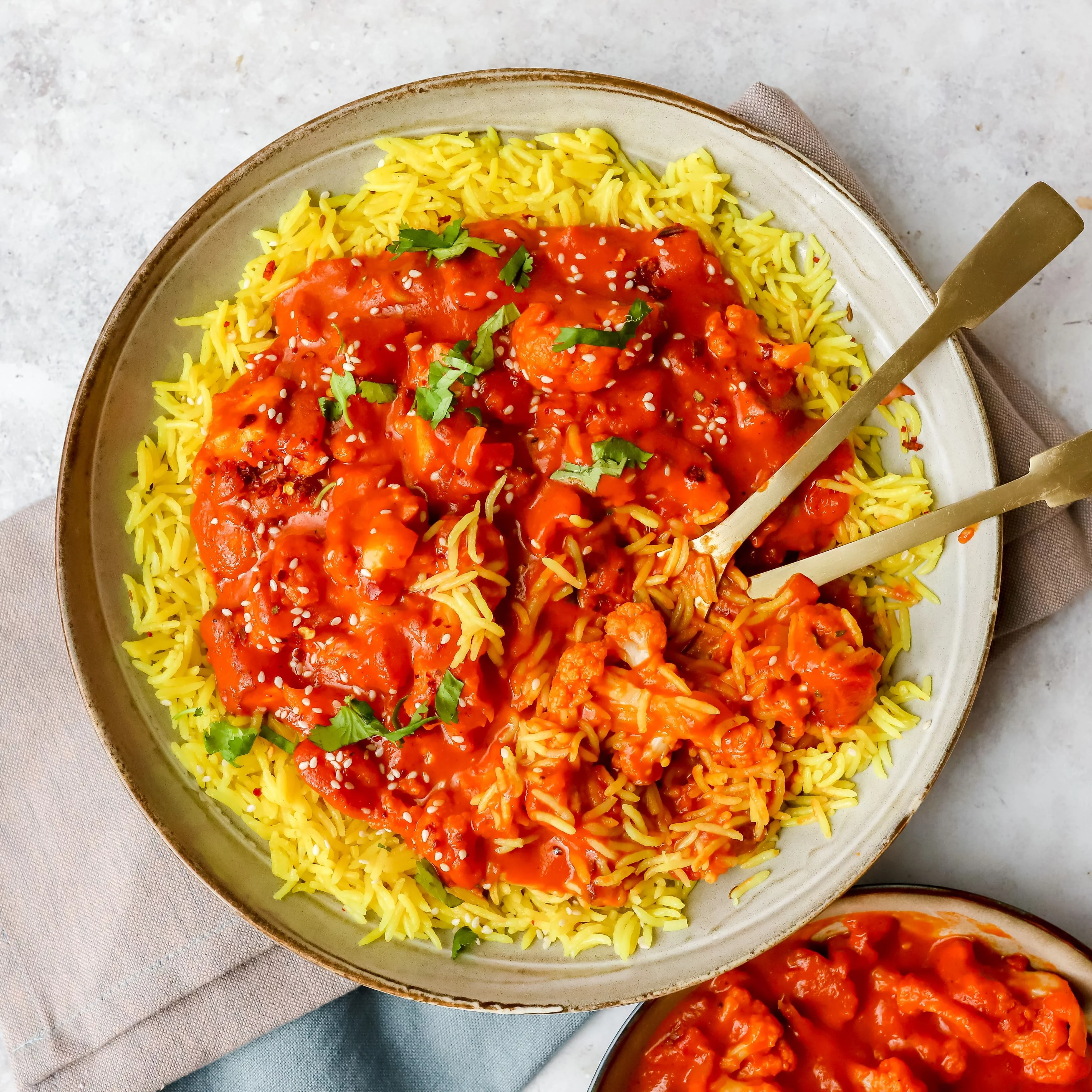 Curry with Cauliflower & Halloumi