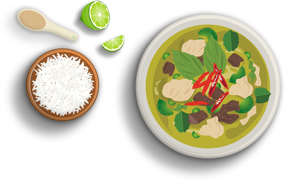 Tilda Thai Green Curry - Drawing