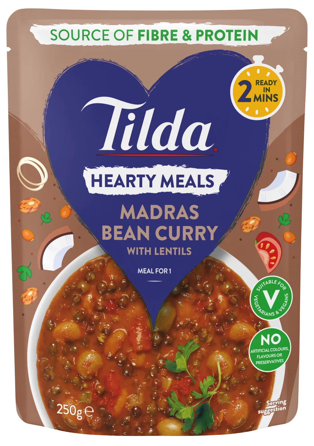 hearty meals madras bean curry